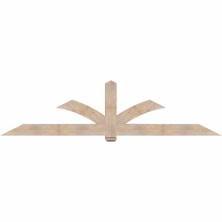 Ekena Millwork Redmond Smooth Timber Gable Bracket, Douglas Fir, 108"W x 27"H x 5 1/2"D x 5 1/2"F, 6/12 Pitch GBW108X27X0606RED00SDF